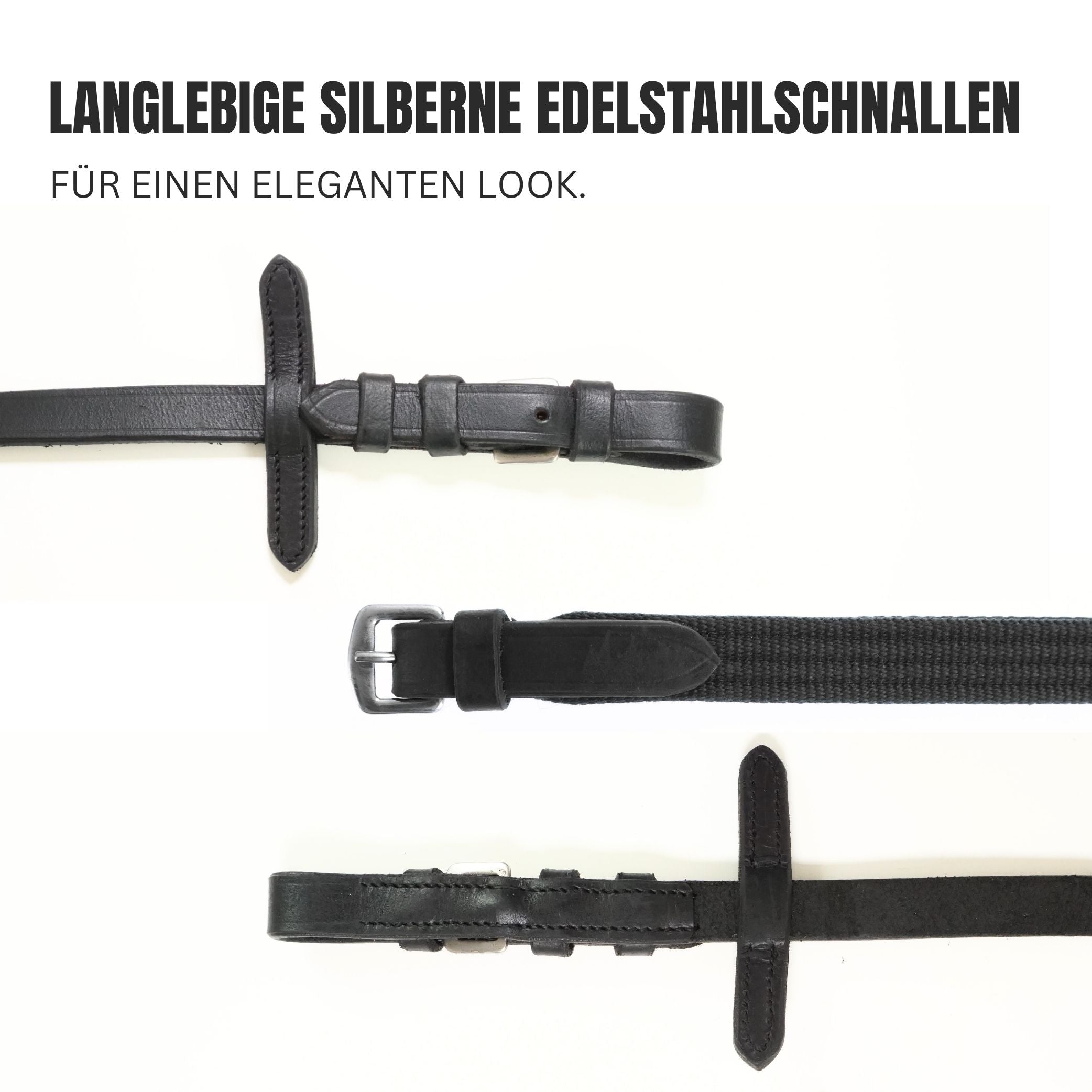 Gurtzügel Trensen Zügel für Pferde in Schwarz oder Braun
